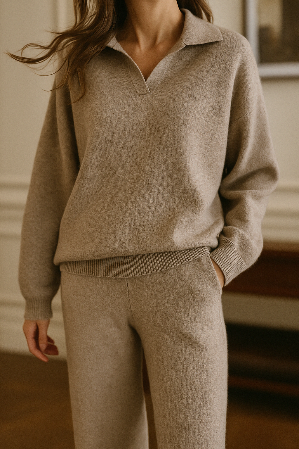 Nerissa polo knit two-piece set, image 2