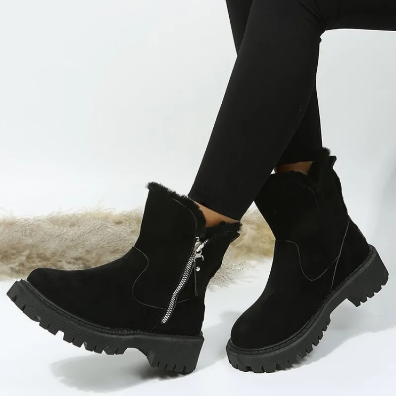 Noria warm winter boots with faux fur collar, image 2
