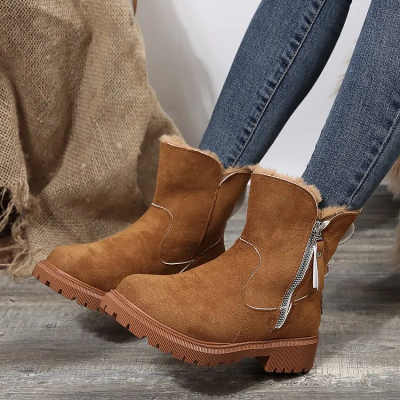 Noria warm winter boots with faux fur collar, image 3