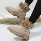 Noria warm winter boots with faux fur collar, image 4