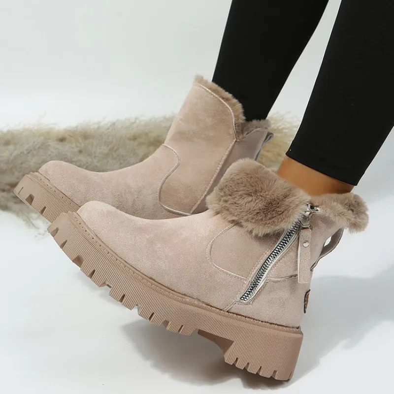 Noria warm winter boots with faux fur collar, image 5