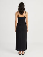 Nova | Black Maxi Skirt with Side Split