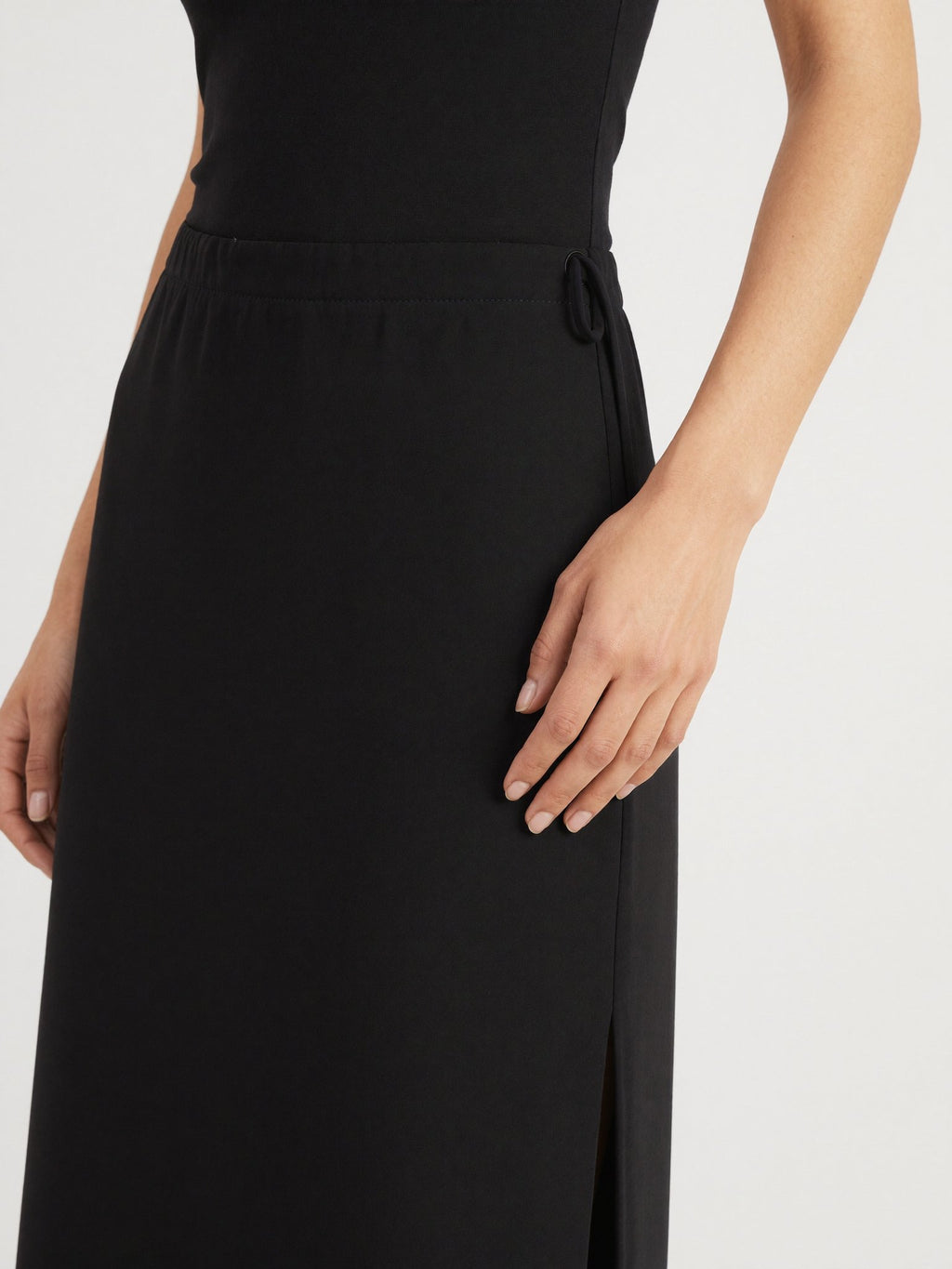 Nova | Black Maxi Skirt with Side Split
