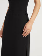 Nova | Black Maxi Skirt with Side Split