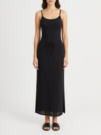 Nova | Black Maxi Skirt with Side Split
