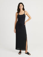 Nova | Black Maxi Skirt with Side Split
