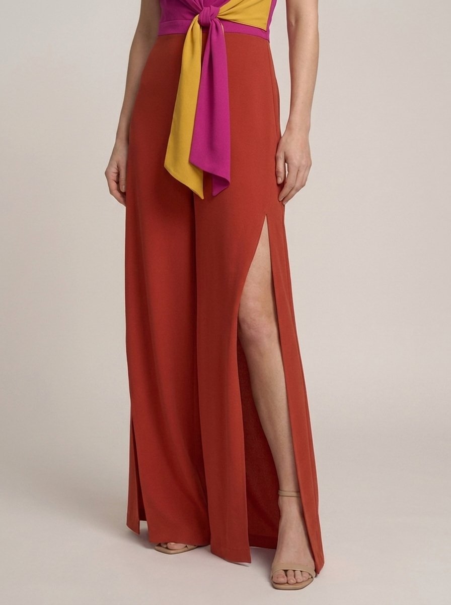 Odette jumpsuit thigh slit detail