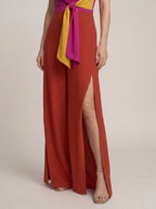 Odette jumpsuit thigh slit detail