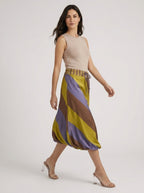 Odette striped midi skirt, walking