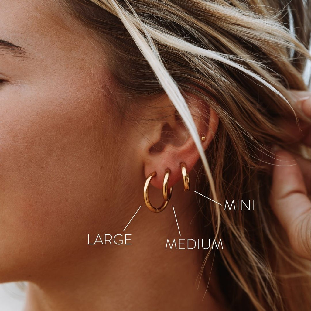 Pippa timeless hoop earrings in gold-tone and silver-tone, image 5