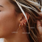 Pippa timeless hoop earrings in gold-tone and silver-tone, image 5