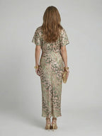 Puck abstract print midi dress, image 3