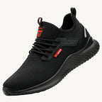 Orthopedic work shoe with steel toe