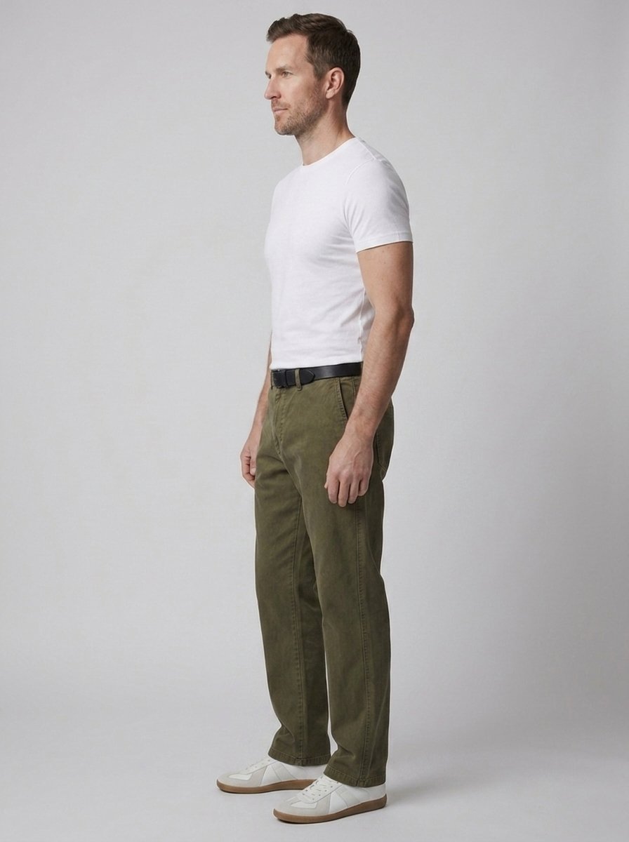 Raphael vintage wash chino pants - side