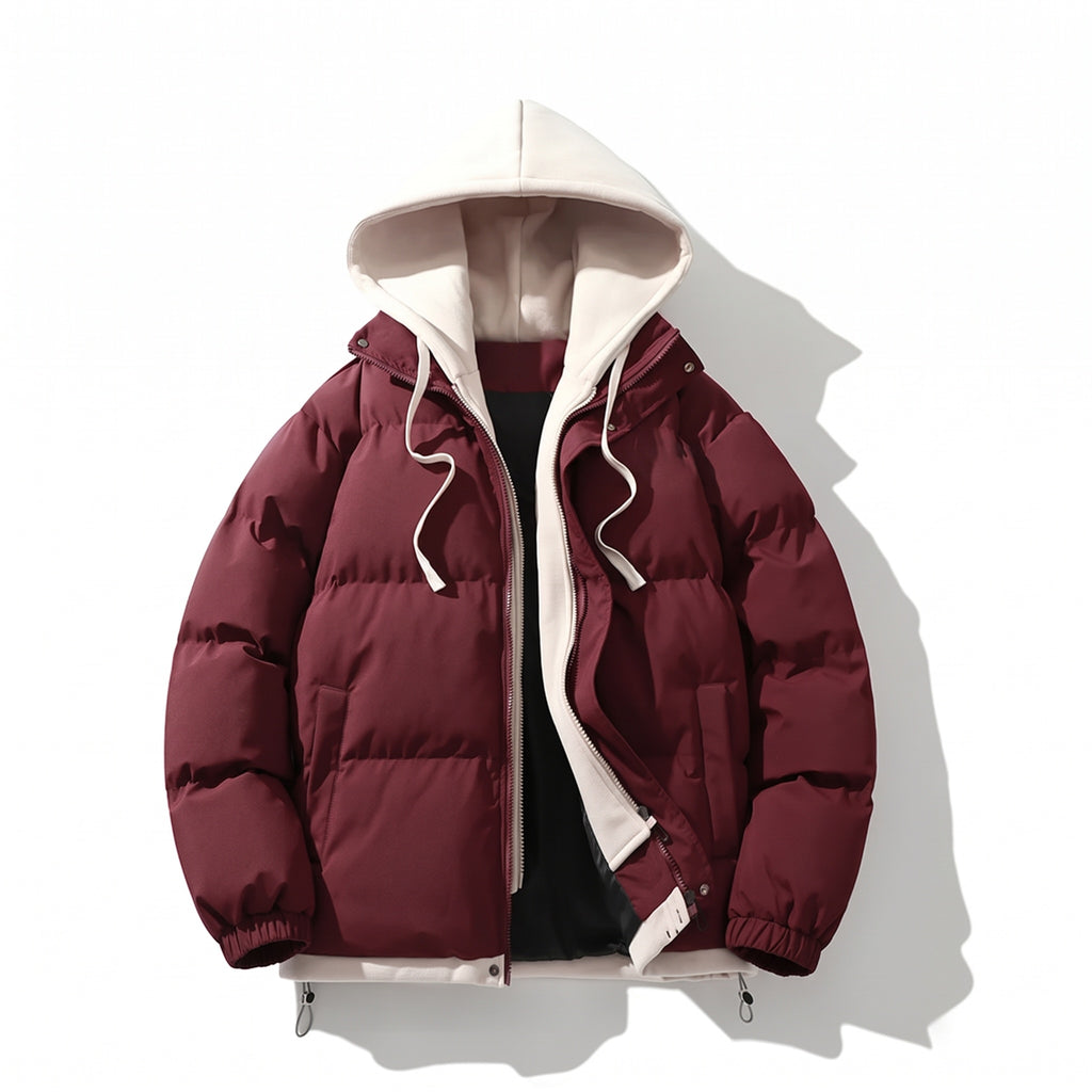 Rena two-piece jacket dark red