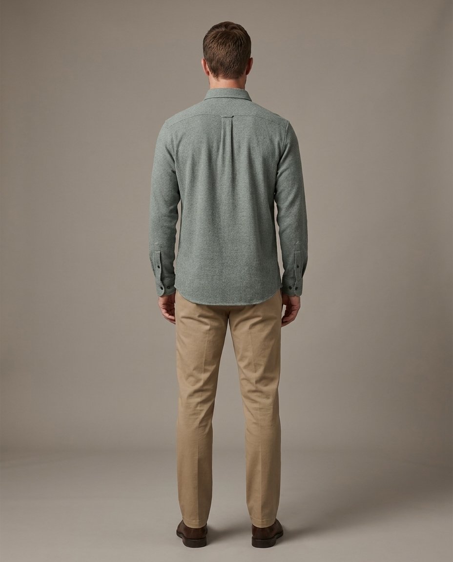 Ronan Organic Cotton Waffle Shirt back