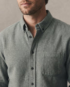 Ronan Organic Cotton Waffle Shirt collar detail