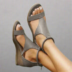 Rosalie orthopedic wedge sandals gray