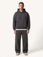 Rowan hooded sweatshirt and joggers set, charcoal, front