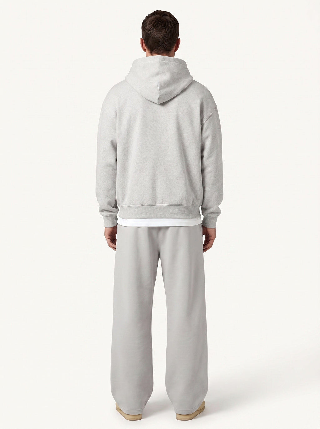 Rowan hooded sweatshirt and joggers set, light grey, back