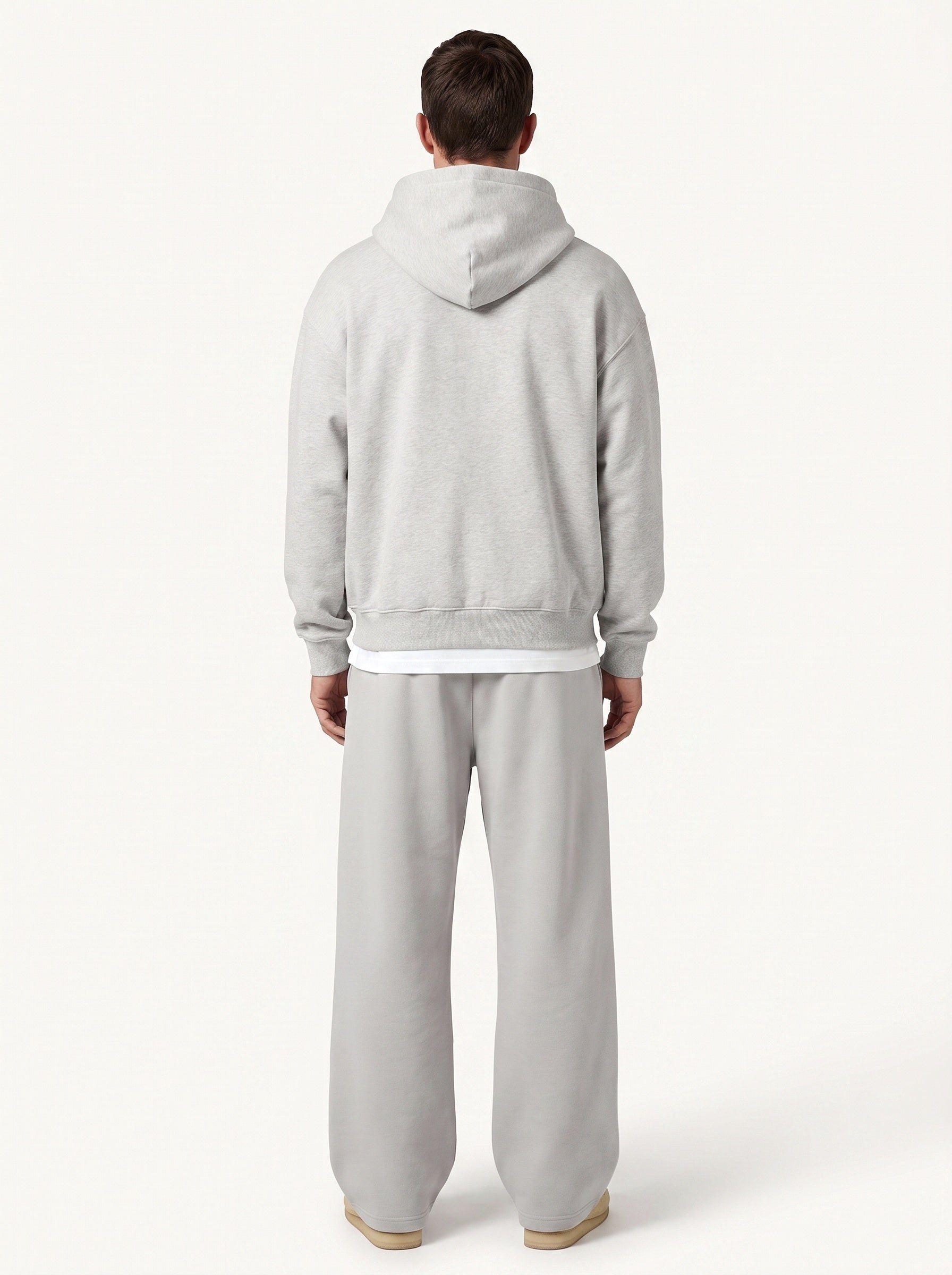 Rowan hooded sweatshirt and joggers set, light grey, back
