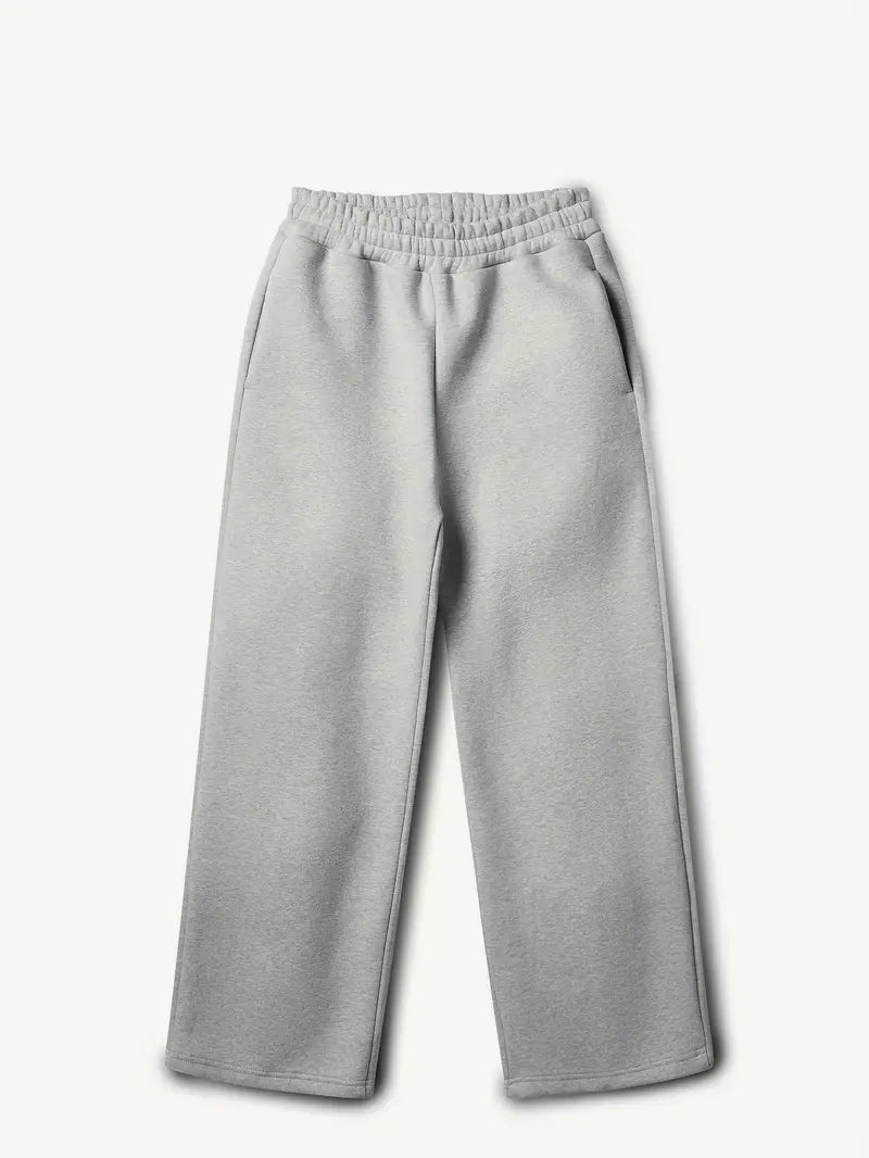 Rowan joggers, flat lay light grey