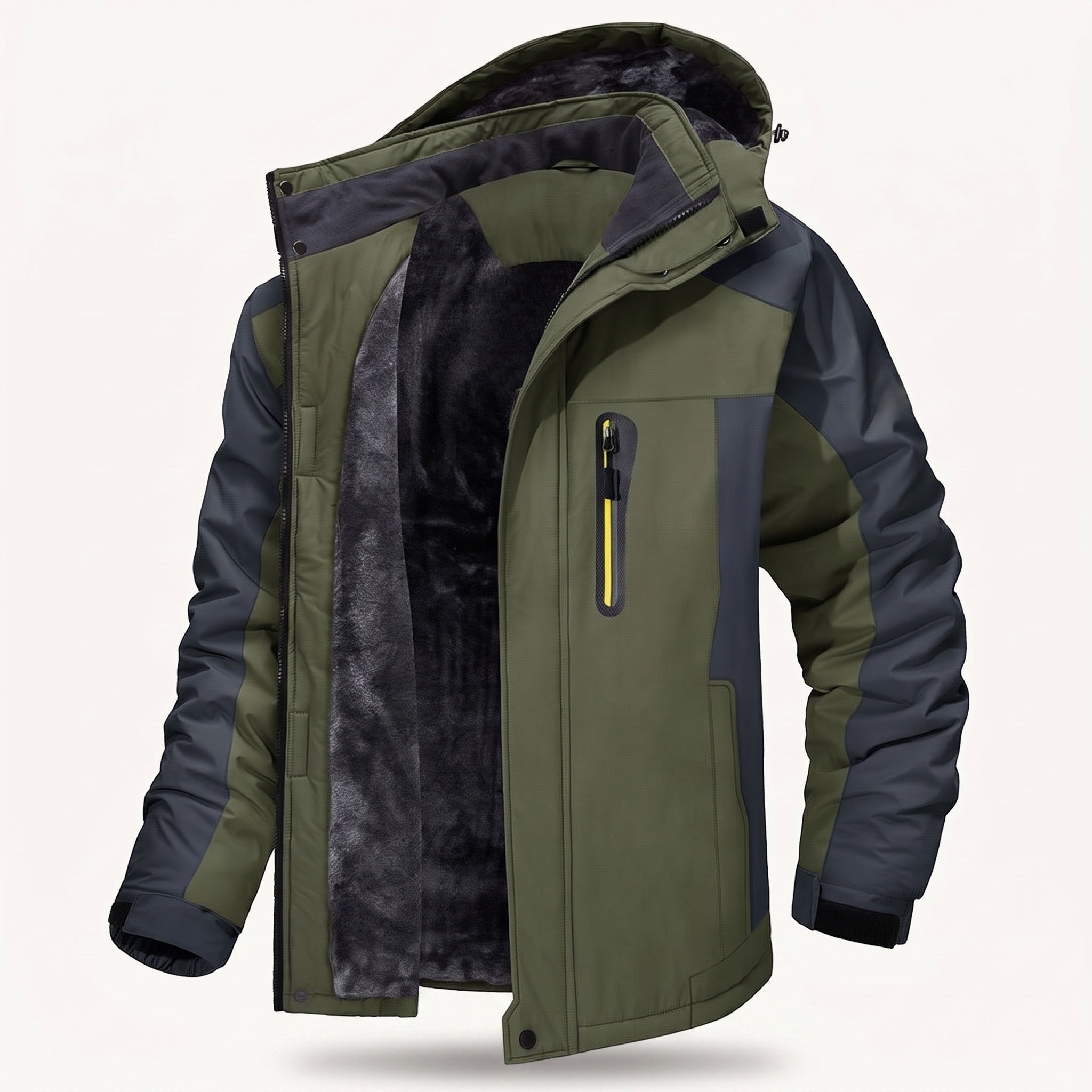 Ruben fleece outdoor jacket green