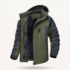 Ruben fleece outdoor jacket green front