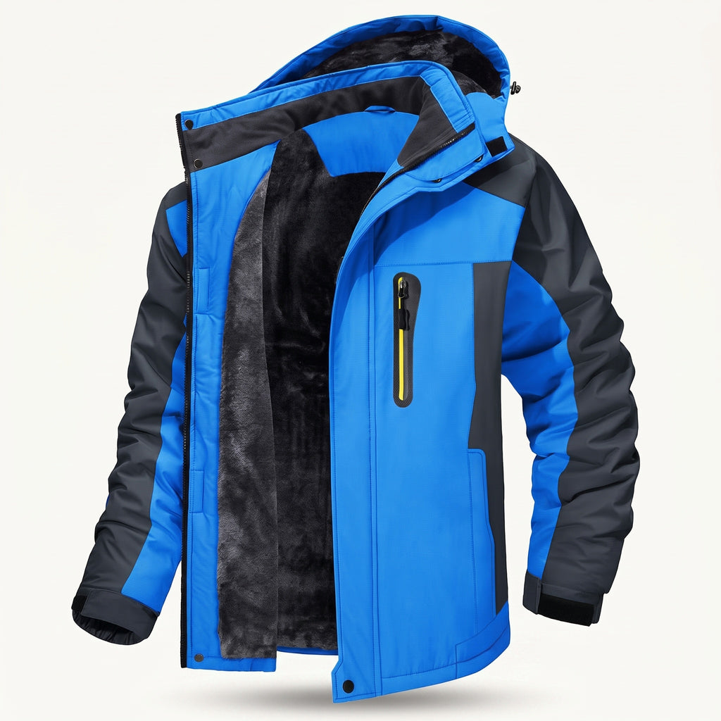 Ruben fleece outdoor jacket blue