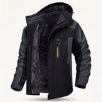 Ruben fleece outdoor jacket black