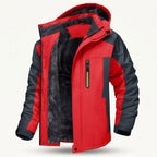 Ruben fleece outdoor jacket red