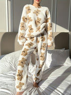 Saar teddy bear print lounge set
