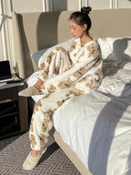 Saar teddy bear print lounge set, image 5