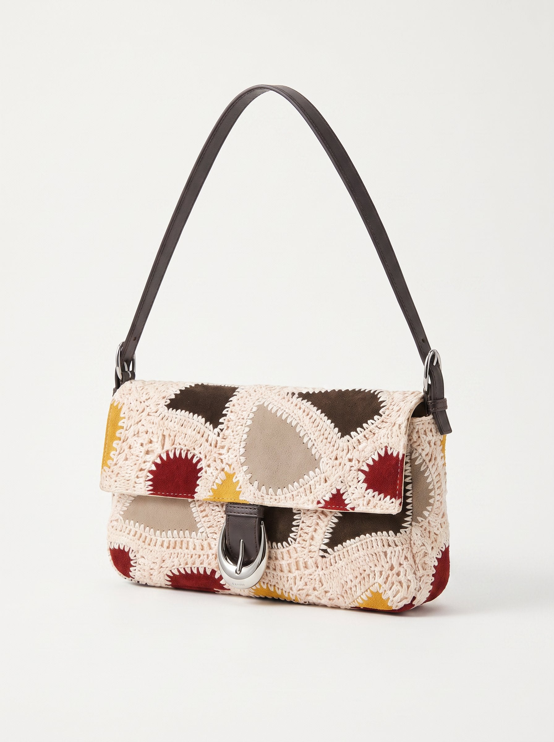 Patchwork shoulder bag 3/4 view