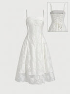 Scarlett White Midi Dress - Product Only