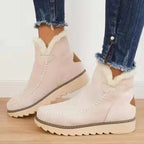 Sigrid faux fur lined winter boots with a treaded sole, image 3