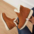 Sigrid faux fur lined winter boots with a treaded sole, image 4