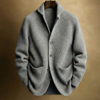 Silvoro shawl collar knit cardigan for men, image 4
