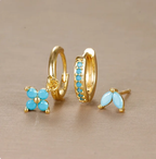 Soof elegant set of three individual earrings, image 3