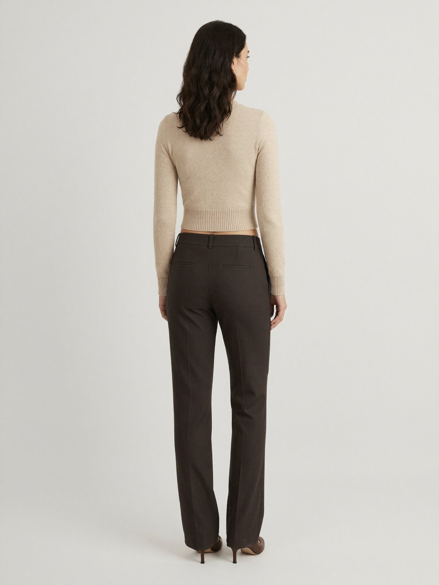 Vanilla camel knit jumper back view