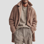 Stijn men's teddy fleece button coat