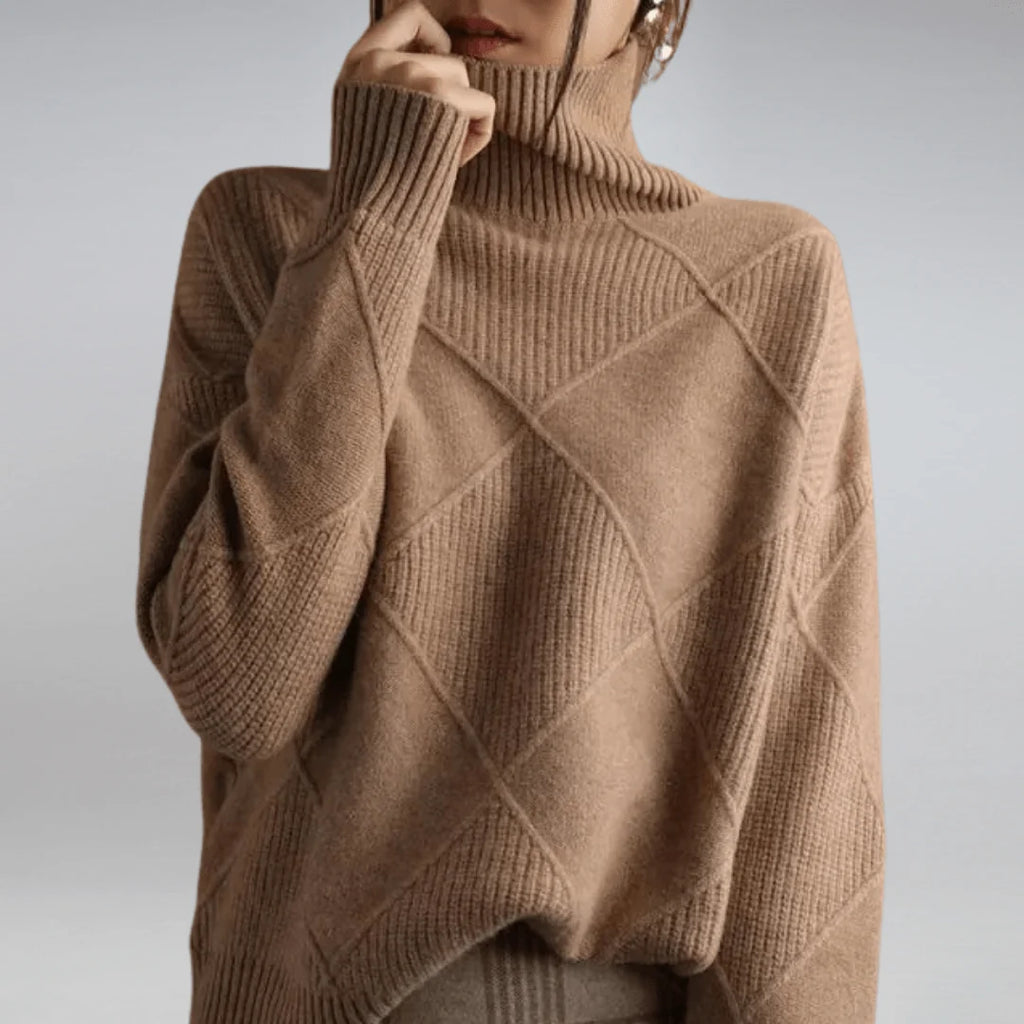Tessa soft turtleneck sweater in a relaxed fit