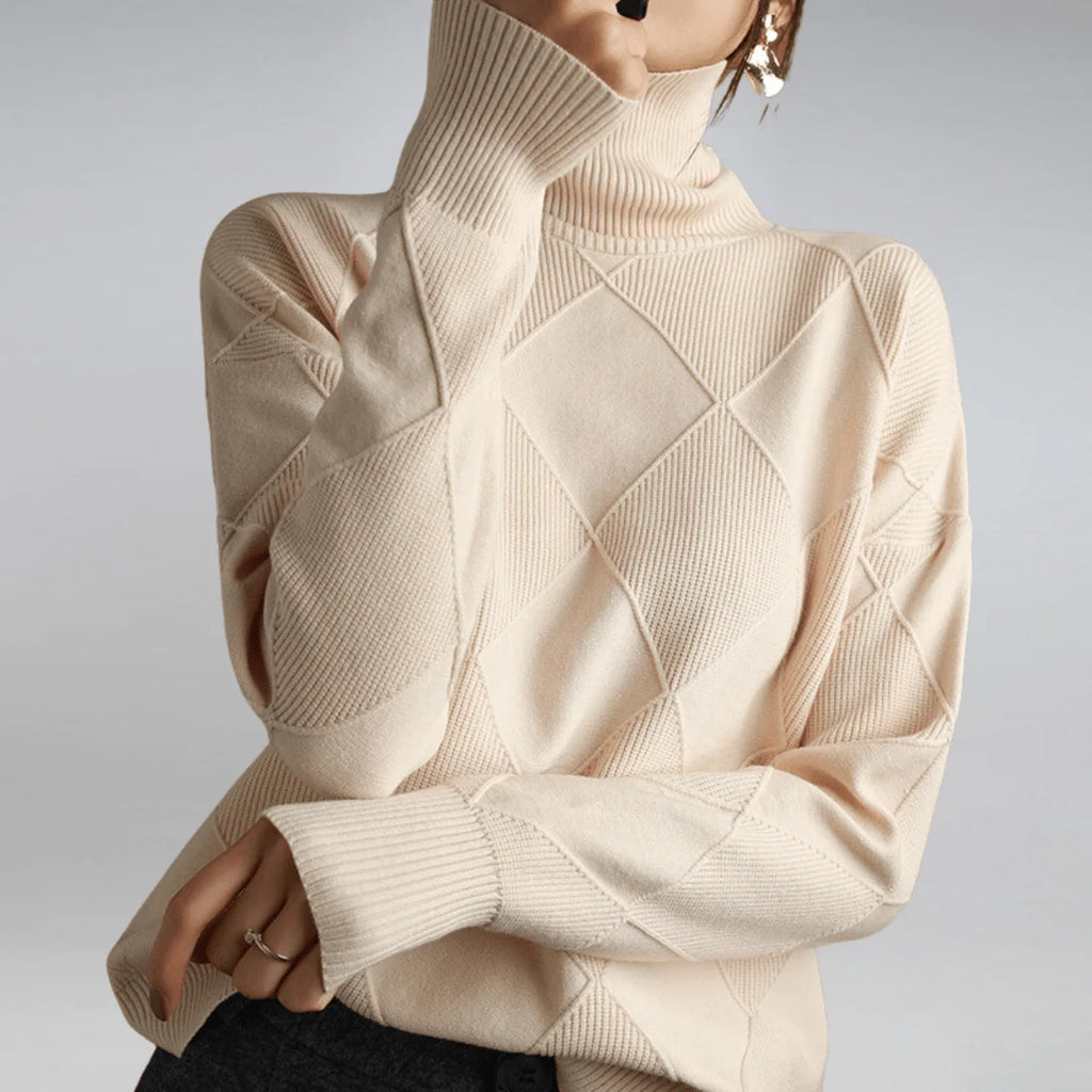 Tessa soft turtleneck sweater in a relaxed fit, image 2