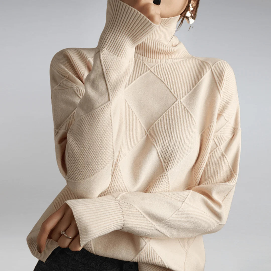 Tessa soft turtleneck sweater in a relaxed fit, image 2