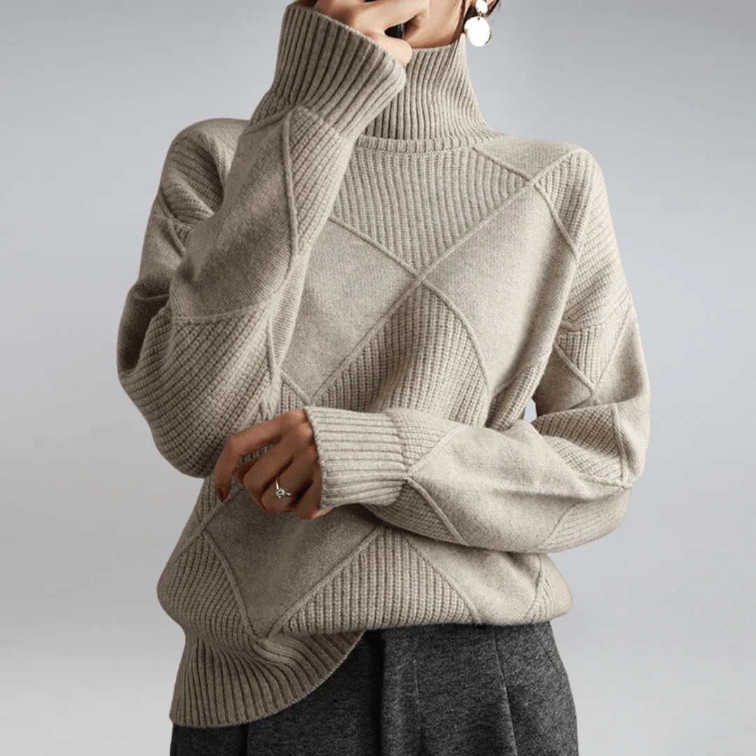 Tessa soft turtleneck sweater in a relaxed fit, image 3