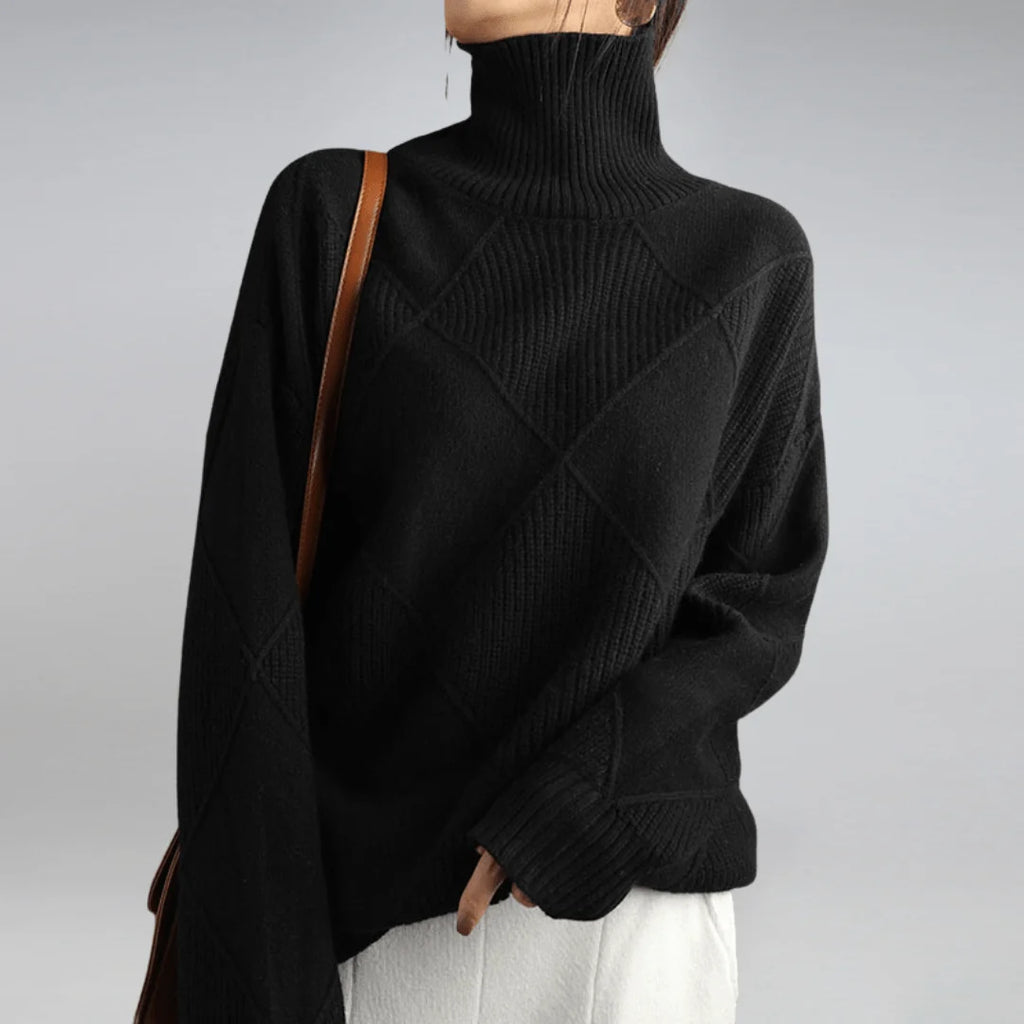 Tessa soft turtleneck sweater in a relaxed fit, image 4