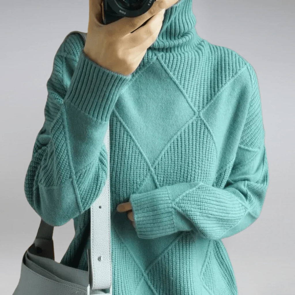 Tessa soft turtleneck sweater in a relaxed fit, image 5