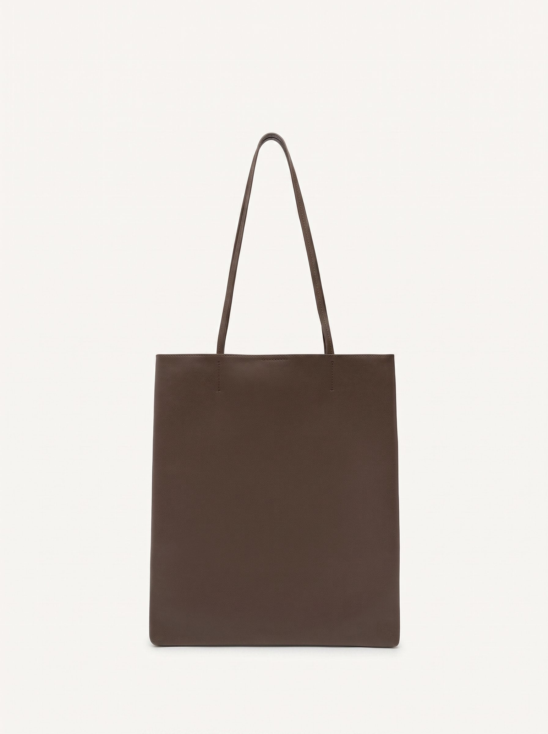 Thea walnut shoulder bag hanging