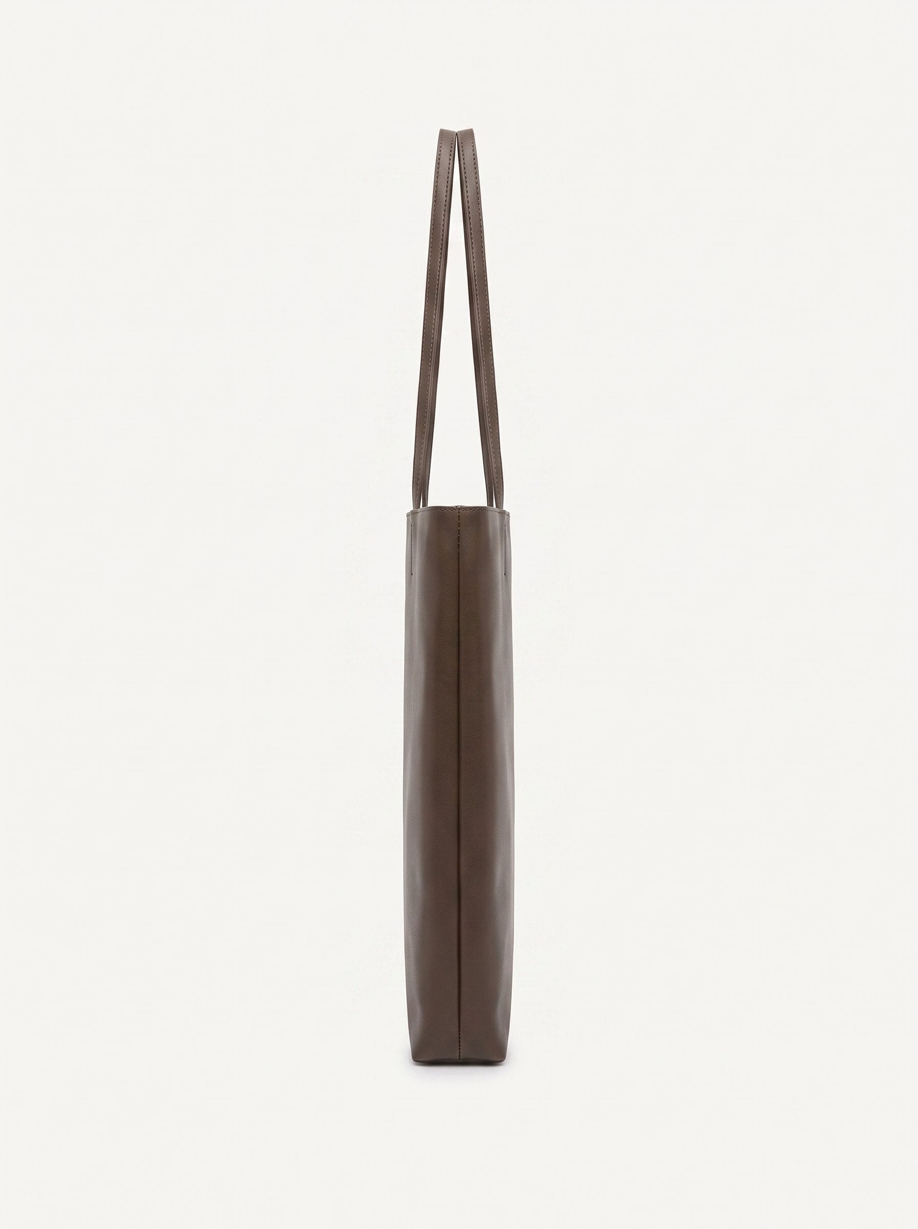 Thea walnut shoulder bag side profile