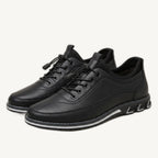 Thijs casual lace-up shoes with elastic laces in black